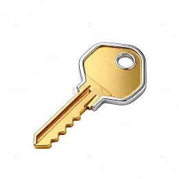金色钥匙简约风格图像素材