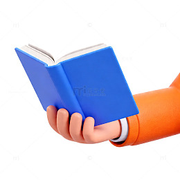 卡通手持图书简约风格图片