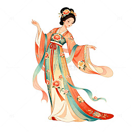 古风美女插画设计素材