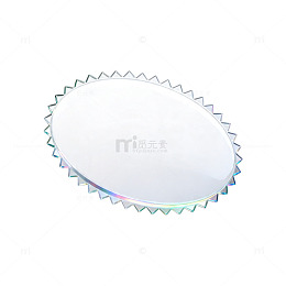 彩虹边缘圆形反光装饰素材