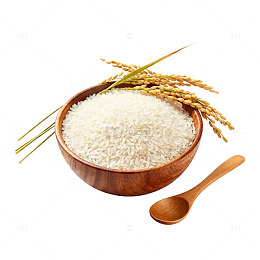 简约大米木碗餐具静物