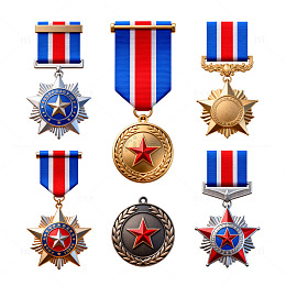 奖章徽章集合插画