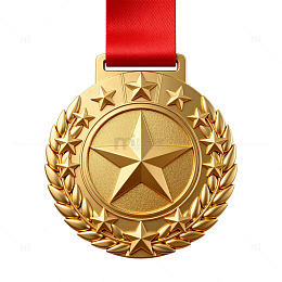 金色奖章荣耀感素材