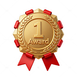 金色奖章获奖标志