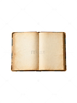 复古打开旧书素材
