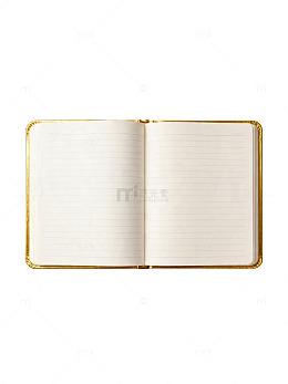 简约金边笔记本设计元素