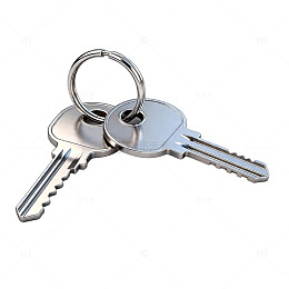 金属钥匙写实图