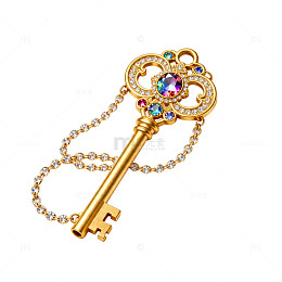 金色钥匙装饰素材