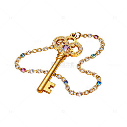 黄金钥匙吊坠饰品装饰素材