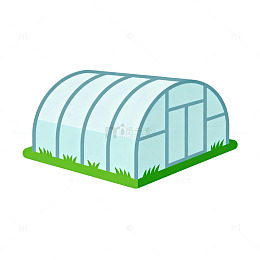 温室卡通插画