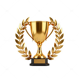 金色奖杯荣誉象征
