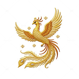 金凤凰传统图案装饰元素