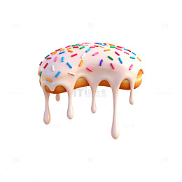 卡通甜甜圈糖霜装饰图案