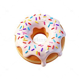 甜甜圈美食插画