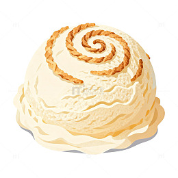 卡通风奶油甜品设计素材