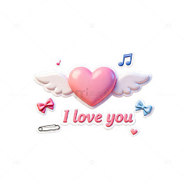 浪漫爱心音乐主题装饰图案