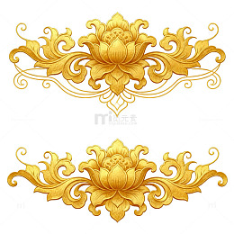 金色花纹装饰图案