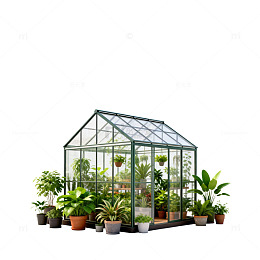 玻璃温室绿植景观