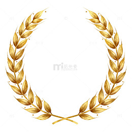 金色麦穗花环图案