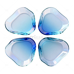 透明水晶心矢量图素材