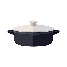 简约风格炖锅插画设计素材