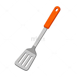 简约风格厨具铲子插画