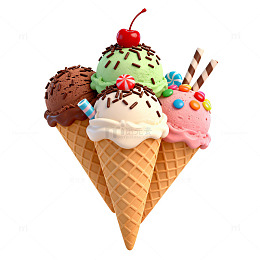 美味冰淇淋甜筒装饰图片