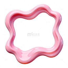 粉红酱汁边框设计元素
