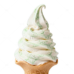 冰淇淋奶白色螺旋状甜点