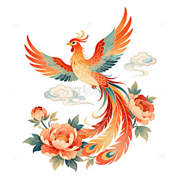 凤凰图案传统装饰画