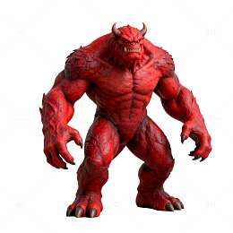 红色恶魔怪兽三维模型