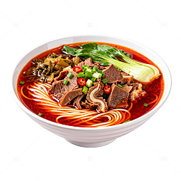 中式红汤牛肉面美食