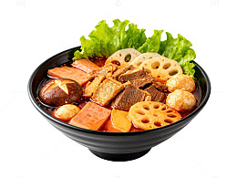 麻辣烫美食插画设计素材