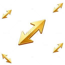 金色箭头趋势图矢量素材