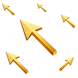 金色箭头矢量图案元素