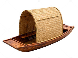 传统编织船模工艺品