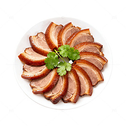 烤鸭片摆盘美食