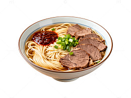 牛肉面碗美食插画