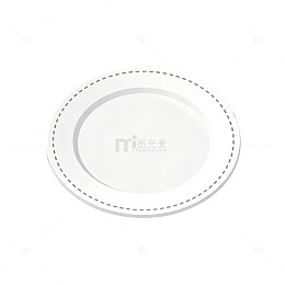 简约白色餐盘矢量素材