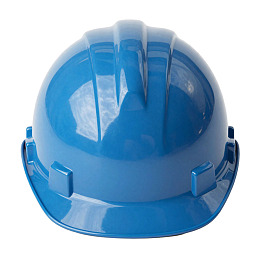 蓝色安全帽特写图片