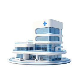 现代医院建筑3D模型展示