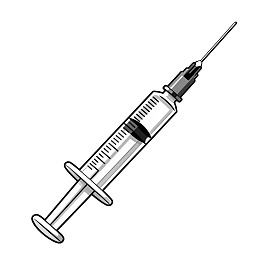 注射器黑白插画图片