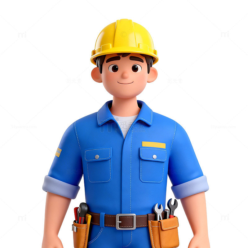卡通建筑工人形象设计素材