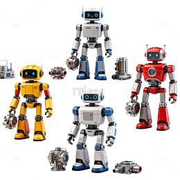 多彩机器人科技展示素材