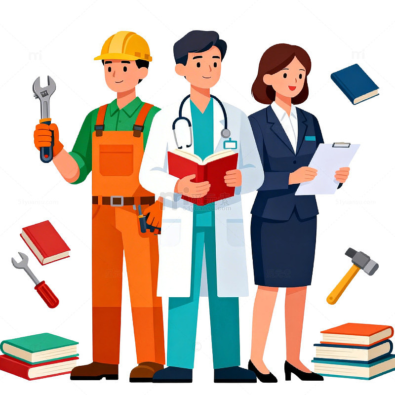 职业人物插画设计素材