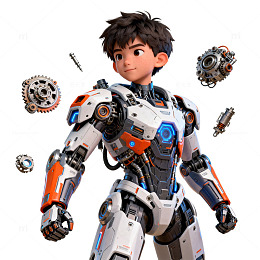 科技风未来战士角色设计图