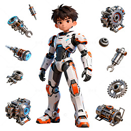 科技感机器人角色设计