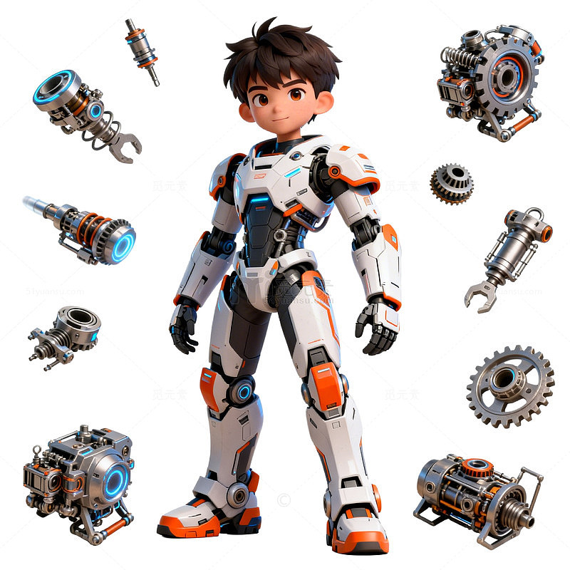 科技感机器人角色设计