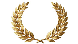 金色橄榄枝环形装饰图案