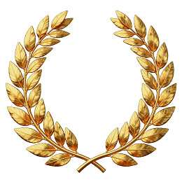 金色橄榄枝环形装饰图案